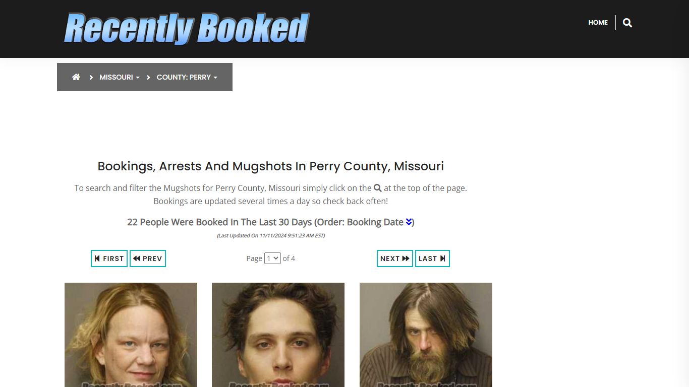 Bookings, Arrests and Mugshots in Perry County, Missouri - Recently Booked